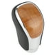 thumbnail image 2 of Pomo de cambio de marchas de cuero artificial Palanca de cambios ergonómica Apto para Crown/Alphard/Vellfire 2015-2019 Cuero negro Grano de madera, 2 of 15