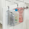 iDesign Axis Medium Kitchen Storage Organizer Over-the-Cabinet Basket, Chrome