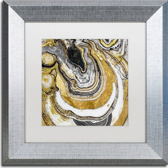 Trademark Fine Art "Stone Prose" Canvas Art by Color Bakery, White Matte, Silver Frame