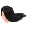 thumbnail image 4 of Falleo Clearance Hairdressing Mannequin Head Human Hair Practice Training Cosmetology Manikin HeadBlack, 4 of 5