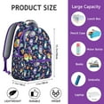 thumbnail image 4 of Snowy Owl Student Backpack Waterproof Composite Oxford Cloth, Scratch-Resistant, Cartoon Night Owl Pattern, Large Capacity Student’s School Bag with Comfortable Adjustable Straps, 4 of 5