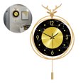 thumbnail image 2 of Reloj De Pared Con Cabeza De Ciervo, Reloj De Pared Preciso De Cuarzo Para El Hogar, Reloj Colgante Simple, Reloj De Pared Silencioso Para Salón De Casa, Dormitorio Vogacara HA017663-00, 2 of 6