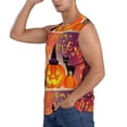 thumbnail image 3 of Fotbe Halloween Men's Camiseta sin Mangas Estampada para Hombres, Playera Casual para Gimnasio, Entrenamiento, Playa-XX-Large, 3 of 7