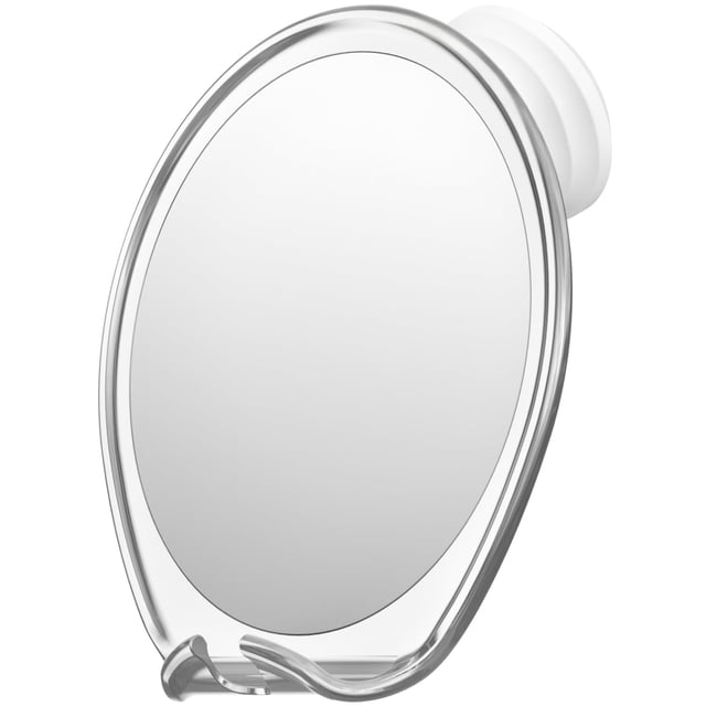 HONEYBULL Espejo para Baño para Afeitar, Anti Vaho, Espejo de Ducha con Succión, Soporte de Maquinilla de Afeitar (Cromado)