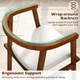 thumbnail image 6 of Costway Wooden Dining Chairs Set of 4 with Wrap-around Armrest & Padded Seat for Kitchen, 6 of 9
