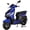 Blue, variant on X-Pro Solara 150cc Gas Moped, Fully Automatic Moped with Electric & Kick Start, 10" Aluminum Wheels, Front Disc Brake, LED Headlight, Underseat Storage