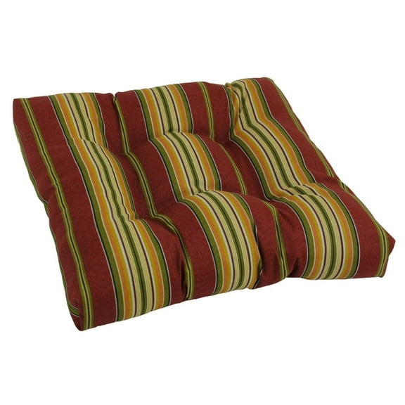 Blazing Needles 19-inch Squared Spun Polyester Tufted Dining Chair Cushion