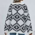 thumbnail image 5 of IROINNID Reduced Womens Sweater Knit V-Neck Pullover Sweater Stripes Leisure Mid-Length Long Sleeve Matching Tops Blouse Knitted Sweater, 5 of 5