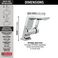 thumbnail image 2 of Delta 599-Lpu-Dst Pivotal 1.2 GPM Single Hole Bathroom Faucet - Lumicoat Black Stainless, 2 of 7