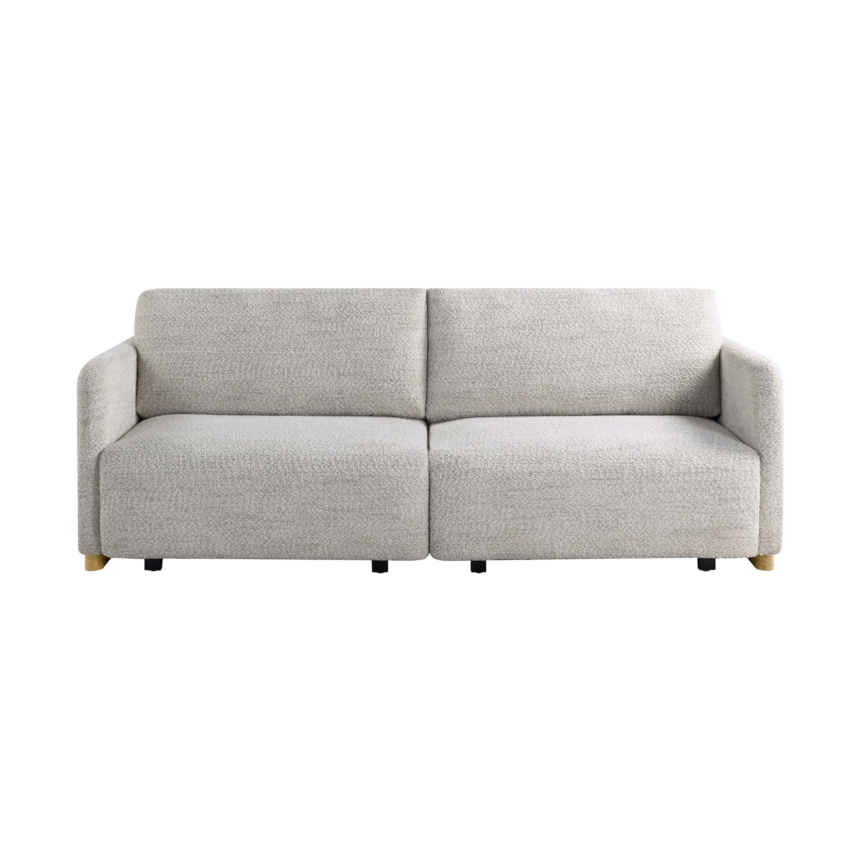 Serta Tatum Modern Convertible Sleeper Sofa, Ivory