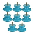 thumbnail image 4 of WRISTBIQUE Knob Pull Blue Wood 8Pcs Easy Installation 1.3x1.3x1.2in, 4 of 8