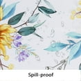 thumbnail image 4 of Sunflower Oval Tablecloth Yellow Floral Tablecloth Waterproof Fabric Wrinkle Free Durable 54 X 72 Inch, 4 of 6