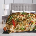 thumbnail image 4 of Wijzvio Peanut Noodles Throw Blanket Soft Fuzzy Fleece Blanket For Couch Bed Living Room Decoration 80"X60", 4 of 9