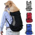 thumbnail image 1 of Mochila para perros grande, transpirable, para viajes al aire libre, expuesta, color negro (xl), 1 of 4