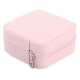 thumbnail image 4 of Uxcell Travel Jewelry Case Small Jewelry Organizer Portable Mini Jewelry Box to Store Rings Earrings Necklaces, Pink, 4 of 5
