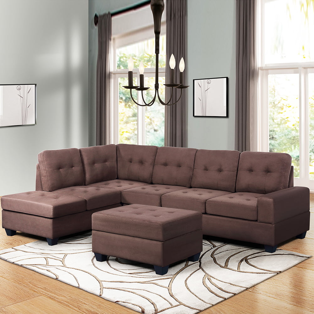 Convertible Sectional Sofa Couch, 103" LShaped Mid