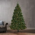 thumbnail image 5 of ACE-Holiday,7FT Pre-Lit Mixed Frosted Hinged Artificial Christmas Tree with 450 Clear Lights,52 Frosted Pine Cones,26 Red Berry,1219 Tips for Home,Offices,Schools,Shops,Parties(Green), 5 of 10