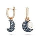thumbnail image 1 of Pendientes Swarovski Sublima Moon multicolor en tono oro rosa, 1 of 6