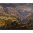 thumbnail image 2 of Dahl, Johan Christian 18x15 White Modern Wood Framed Museum Art Print Titled - View from Stalheim, 2 of 4