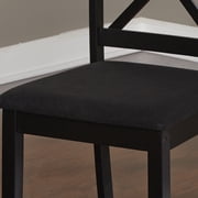TMS Mason 5-Piece Cross Back Indoor Dining Set, Includes Table and Chairs, Black