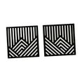 thumbnail image 3 of FashionCha 2x Wood Wall Art Decor Abstract Ornament 8inchx8inch Easy to Install Rustic Wall Black, 3 of 9