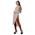 thumbnail image 4 of Moomaya Printed Mandarin Collar Knee Length Tunic Kurti For Women Clothing Wear, 4 of 6