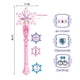 thumbnail image 2 of Varita LED de Navidad con luces intermitentes, varita de copo de nieve, exquisita varita para niños, varita luminosa de princesa con copos de nieve, 2 of 5