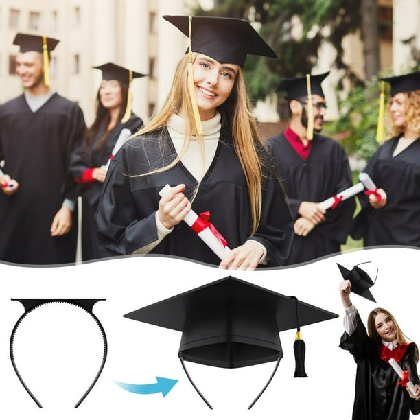 Inserto para Diadema de Birrete de Graduación | Sujeción de Cabello Antideslizante y Segura | Compatible con Todo Tipo de Peinados | Diseño Ergonómico y Cómodo | Adhesivo Sin Residuo | 1 Pieza