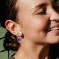 thumbnail image 6 of LDADAN Real Amethyst Stud Earring, Heart-shaped Amethyst Pendant Earring, Crystal Healing Minimalist Jewelry Gift for Her, Gemstone Earring, 6 of 6