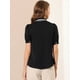 thumbnail image 3 of Blusa de Trabajo Allegra K con Cuello Abullonado y Cuello Peter Pan Para Mujer Negro XL, 3 of 5