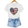thumbnail image 4 of Busydd T Shirts for Women 4th of July USA Stars and Stripes Print Cotton T-Shirts Independence Day Patriotic Graphic Tees Summer Casual Short Sleeve Crewneck Going Out Tops L, 4 of 7