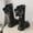 Black, variant on Lujianch Autumn Simple And Cute Bow Knot Long Sleeve Boots For Big Girls Soft Sole Boots Girls Ankle Boots