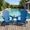 Blue, variant on Set of 1 Folding Solid Cedar Wood Adirondack Chairs Half‑Pre‑Assembled Outdoor Patio Lounge Chairs Water‑Based Paint Weather Resistant for Garden Lawn Backyard Poolside