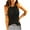 Black, variant on Womens Sleeveless High Neck Halter Sweater Tank Tops Basic Rib Knit Summer Vest Beach Camis Tee Shirts(Black,M)