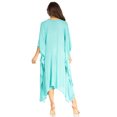 thumbnail image 2 of Sakkas Clementine Third Women's Tie Dye Caftan Dress/Cover Up Beach Kaftan Summer - 41-Aqua - One Size, 2 of 5