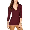 thumbnail image 1 of Camiseta básica con cuello en V para mujer de INC, Púrpura, XX-Large I-N-C Camiseta básica, 1 of 1