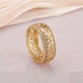thumbnail image 2 of Elegant Luxurious Wide Ring - A Stylish Ring With Carved Hollow Floral Patterns And Inlaid With Sparkling Water, Suitable For Daily Wear And Parties As A Fashionable And Exquisite Accessory, A, 2 of 6