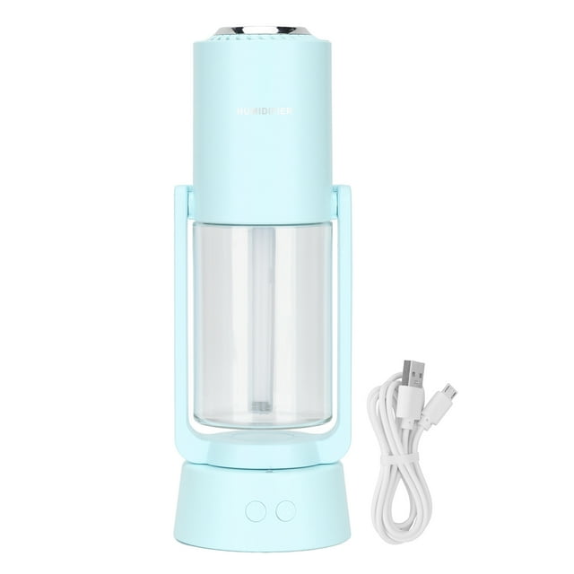 Baby Humidifier, Mini Automatic Rotating Air Humidifier Household LED Light For Bedroom White,Dark Blue,Light Blue,Pink