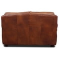 thumbnail image 4 of Bowery Hill Traditional Leather Loveseat with Nailhead Details in Brown, 4 of 6