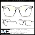 thumbnail image 2 of Classic Nerdy Oversized Horn Rim Blue Light Filter Screen Glasses [Slate], 2 of 8