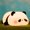 Lying Flat Panda, variant on BARMOTU Cute Bunny Night Light, Soft Adorable Rechargeable Dimmable Touch Lamp, Big-Faced Bunny Decorative Light, Safe Silicone Material, Birthday Gift