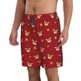 thumbnail image 2 of Logiee Reindeer Faces Festive Red Print Mens Swim Trunks Quick Dry Board Shorts,Breathable Hawaii Beach Shorts Swimwear Bathing Suits-Medium, 2 of 6