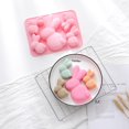 thumbnail image 4 of Silicone Molds for Baking - 5 Cavities Cake Mold Food Grade Non Sticky Flexible Easter Bunny Shape Fondant Silicone Mold for Cookies, Oreos, Candy, Soap, Cupcake, Pudding, 4 of 7