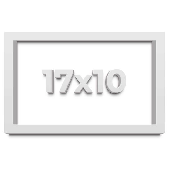 17x10 Shadow Box High Gloss White Display Frame | 1.625 Inches Deep | 1 Inch Moulding Width | Solid