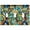 #3. Triple Toggle, variant on Metal Light Switch Wall Plate Outlet Cover (Printed Image of Stained Glass Flowers - Single Duplex)