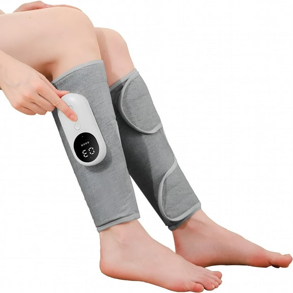 XIRQI Leg Massager for Circulation Air Compression Calf Massager with 3 Modes 3 Intensities and 3 Heating Modes Rechargeable Cordless Leg Massager with Heat and Compression for Pain Relief