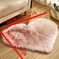 thumbnail image 5 of 1pc Heart Shaped Area Rug, Plush Faux-Fur Carpet For Living Room & Bedroom, Home Decor Valentine's Day Decor 19.6in*23.6in/50cm*60cm, 5 of 14