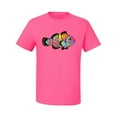 thumbnail image 2 of Wild Bobby, Colorful Neon Nemo Clownfish, Animal Lover, Men Graphic Tees, Neon Pink, 5XL, 2 of 3