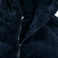 thumbnail image 5 of MKOSPLRT Fuzzy Fleece Hoodies for Baby Boy Girl Warm Jackets Long Sleeve Full Zip Thick Coats Cute Ear Hooded Solid Outerwear with Pockets, 5 of 8