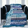 thumbnail image 4 of Uncle Gifts, Gifts for Uncle from Niece Nephew, Uncle Birthday Gifts, Fathers Day Blankets Gifts for Uncle Christmas Thanksgiving Gifts Blankets 50"x60", 4 of 6